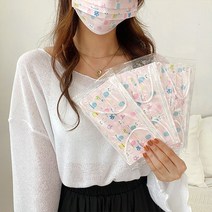 성인 핑크바니 캐릭터 패션마스크 멜트블로운 필터 3중필터, 핑크바니 대형 50매