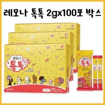 [본사정품] 경남제약 레모나 톡톡 2gx100포 박스 선물 추천 피로회복엔 비타민C 카카오프렌즈 비타민C 50mg 칼슘 비타민D 새콤달콤 복숭아맛 입에 넣자마자 톡톡 터지는 재미, 2g*100포, 2g