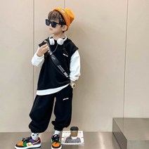 아짱 주니어남아 봄가을신상상하세트 등하원룩 트레이닝세트 보이후드레이어드상하세트