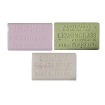 오스트레일리안 보태니컬 비누 200g (고트밀크 잉글리쉬로즈 레몬그라스 색상 수량 옵션선택), 3개(고트밀크+로즈+레몬)