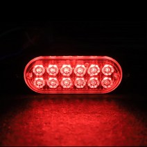 자동차 스트로브 경고등 고장 비상 점멸등 6/12LED 트럭 트레일러 사이드 램프 황색 신호등 12V, 한개옵션1, 07 12LED Red