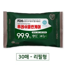 후레쉬 소독티슈 30매 리필/캡 최소구매 100개/100개-72394EA kianhappy79*96034214sy, 캡형(720원) 100개, 본상품선택