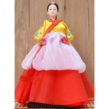 한국 한복인형 공예 조각 장식소품 선물 피규어 전통, E