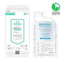 물따로 친환경 생분해 신생아물티슈 오리지날 라이트 리필형 40매/12set, 단품, 단품없음