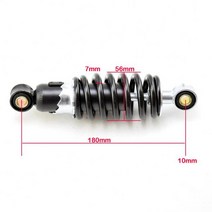 쇼크 업소버 리어 서스펜션 180mm 190mm 할리 바이크 자전거 드리프터 전기 피트 Rro 미니 포켓, 01 180mm 450 lbs