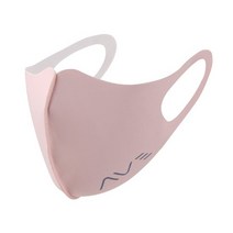 [어베이브]이니셜로고 3D입체 컬러마스크 연핑크, 키즈 S