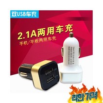 2IN1 시거잭 다기능 차 충, [1] 듀얼 USB 차량용충전기 화이트