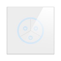 wifi tuya 스마트 10a eu 123gang 조명 앱 원격 음성 제어 스마트 조명 터치 센서 스위치 스마트 홈, 화이트 쓰리 오픈