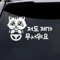 트웬티팩토리 저도제가무서워요 초보운전스티커, 일반시트지