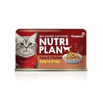 뉴트리플랜 고양이 간식캔, 흰살참치 + 달가슴살 혼합맛, 1개
