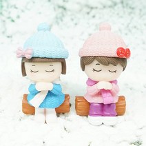 미니어처 통나무의자 커플 인형 5.1cm 2종 디오라마 공방 소품 재료 피규어 미니어쳐