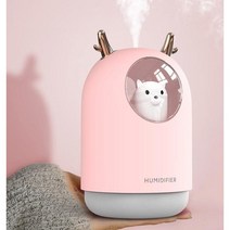 아이방 미니 저소음 무드등 가습기 캐릭터 USB 사무실 휴대용 차량용 선물, 블루