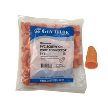 자이언트록 와이어콘넥터 황색 1봉 100개 스크류 온 커넥터, 5봉