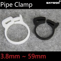 10pcs 호스 클램프 3.8 59mm 플라스틱 라인 워터 파이프 강력한 클립 스프링, 4.4-4.9mm 백색