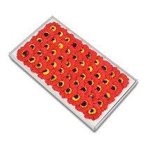 비누꽃 비누꽃바구니 꽃다발 플라워박스 50pcs 직경 5cm 비누 데이지 꽃, 빨간색