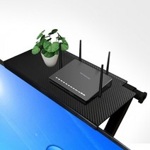 모니터 선반 거치대 렉 받침대 tv선반 모뎀, 블랙