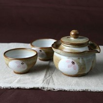 여주공방 분청 왕벚꽃 여행다기 2인세트, 1개, 1개