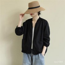 TANC 여름여성 바스락 얇은 린넨 자켓 바람막이 경량점퍼