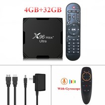 듀얼 와이파이 BT HDR 울트라 TV 박스 안드로이드 11 암로직 S905X4 쿼드 코어 4GB 64GB AV1 8K 미디어 플레이어 셋톱 박스 X96 MAX Plus 2GB 1, 19.영국 플러그  4G 32G G10S