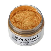 Mofajang 스타일 스타일링 제품 헤어 컬러 왁스 염료 일회용 몰딩 페이스트 헤어 염료 왁스 메이크업, 하나, 금
