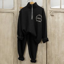 몬트리얼 반집업 반목 카라 기모 맨투맨 밴딩 골덴 조거팬츠 트레이닝세트