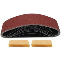 지우개 포함 샌딩 벨트 샌더 목공 금속 연마용 사포 40-400 그릿 4x36 인치 5 개, [08] 60, 08 60