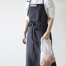 카페 알바 직원 롱 끈조절 포켓 앞치마 작업용 가정용, 차콜
