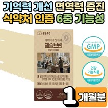 웰빙곳간 해슬브린 기억력 피로 개선 두뇌 뇌 건강 영양제 보조제 면역력 증진 진세노사이드 테아닌 효능 타우린 자주 깜빡할때 에좋은 수험생 직장인 주부 부모님 노인 1개월