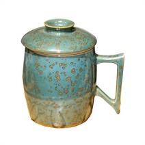 균자 오차컵 가마속 변화가 무한한 순 수공 궁푸오차 도구 도자기 수장급 오차 주전자 가정용 및 기념품 중국 5대 유명 자기, 길상다채 짙은색 컵