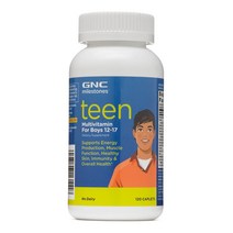 GNC 청소년 종합 비타민 남자 120정 (캐플렛) Milestones Teen - Multivitamin Boy 120caps, 1개