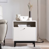 [에몬스홈] 휴이 다용도 협탁 겸 사이드 수납장 500, 색상:민트+다크그레이