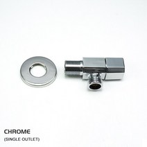 로즈 골드 브래스 경감 님이 구리 블랙 화이트 앵글 밸브 주방 욕실 화장실 냉온수 제어 스톱 G1/2 커넥터, 01 1 Outlet Chrome