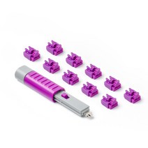 [스마트키퍼] 랜포트락 10개 + 베이직 키| 랜포트 보안 | RJ45포트 잠금, 랜포트락 10개 + 베이직 키 1개, 퍼플(PL)