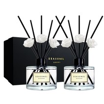 시즈넬 블랙라벨 선물세트 디퓨저 미니로즈 200ml x 2세트, 아이스 블루 민트향