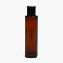 새로핸즈 클램프 타입 유리 향수공병 라운드 실린더 엠버 유광 블랙실버 100ml, 단품