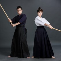 검도복 검도도복 세트 일본 정장 스커트 하카마 바지 남성과 여성 경쟁 훈련 정장 정장