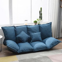 SAMARA 좌식 소파 원룸 미니 좁은집 쇼파 2인용 베드 거실, 린넨마차그린(더블/160x112cm)