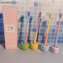 전동칫솔 Homelive- 날카롭게 실크 강모 작은 브러시 헤드 칫솔 수동 여행 야외 구강 청소 자동차 8 개, [01] MULTI