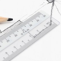 휘어지는 플라스틱 직선자 휘는자 학용품 문구 3종택1