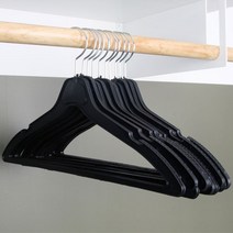 BXP 백/흑남철 심플 플라스틱 상의 옷걸이(100개 묶음)-화이트 블랙, 100개묶음