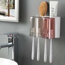 노암 칫솔꽂이 욕실 칫솔걸이, 1세트, 혼합색상