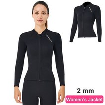 다이빙 웻슈트 드라이슈트 바다수영 서핑 잠수복 탑 자켓 조끼 남성 여성 2mm/3mm/1.5mm 네오프렌 긴 소매, 04 2mm Women  Jacket_03 L