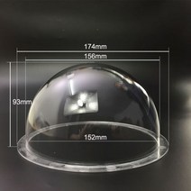 브래킷 외부cctv 6.2 인치 아크릴 실내실외 cctv 교체 클리어 카메라 돔 하우징 카메라 돔 커버 5pcs, 1개