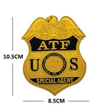 미국 알코올 총기 관리 ATF NYPD 뉴욕 경찰 자수 팔 배지 야외 배낭 천 스티커 패치 완장, 01 1