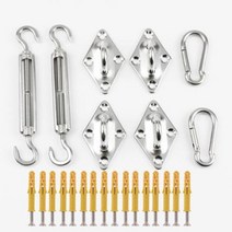 캠핑텐트 420D 방수 차양 항해 야외 정원 해변 캠핑 파티오 수영장 천막 텐트, Accessories 4+2x3m