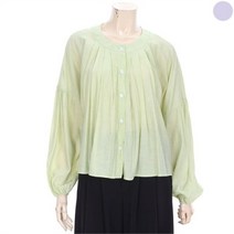 셀러허브 1 파파야 GD01 셔링 라운드 앞 트임 블라우스 PNNRBL008A