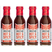 The New Primal 노블메이드 핫앤스파이시 쿠킹소스 12oz(355ml) 4팩 Noble Made Spicy Marinade Cooking Sauce, 355ml