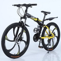 팻 바이크 펫 자전거 출퇴근 용 MTB 접이식 자전거 바퀴 두 개 차량 인증 크리스마스 선물 산악, 10 yellow1_01 26Inch_01 21