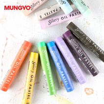 문교 갤러리 소프트 오일파스텔 낱색 Lemon Yellow(201), Yellow Green(227)