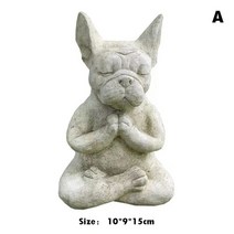 관세음보살상 가정용 불상 수지 동물 공예 부처님 명상 개구리 개 고양이 동상 미니 입상 정원 야외 조각, 04 A